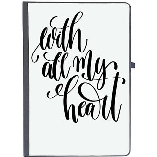                       UDNAG Ruled Notebook Diary 'With all my heart', [A5 80Pages 80GSM]                                              