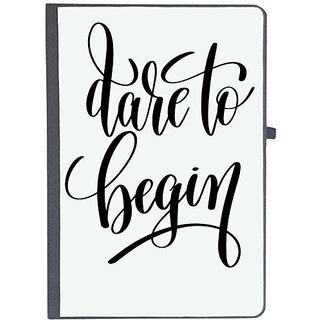                       UDNAG Ruled Notebook Diary 'Dare to begin', [A5 80Pages 80GSM]                                              
