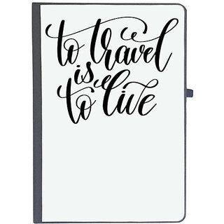                       UDNAG Ruled Notebook Diary 'To travel is to live', [A5 80Pages 80GSM]                                              