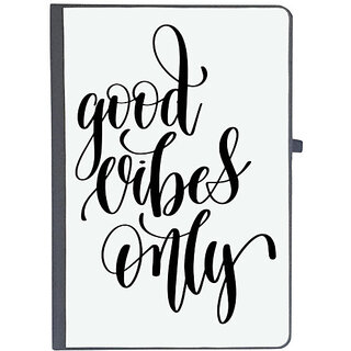                       UDNAG Ruled Notebook Diary 'Good vibes only', [A5 80Pages 80GSM]                                              