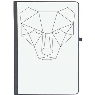                       UDNAG Ruled Notebook Diary 'Geometry | Bear Head Geometry', [A5 80Pages 80GSM]                                              