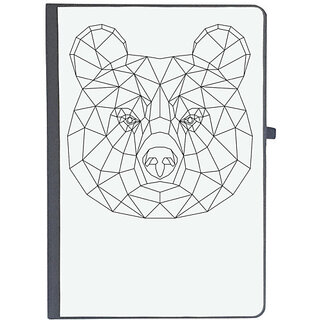                       UDNAG Ruled Notebook Diary 'Geometry | Brown Bear Geometry', [A5 80Pages 80GSM]                                              