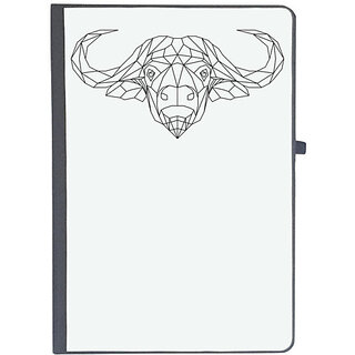                       UDNAG Ruled Notebook Diary 'Geometry | Buffalo Head Geometry', [A5 80Pages 80GSM]                                              