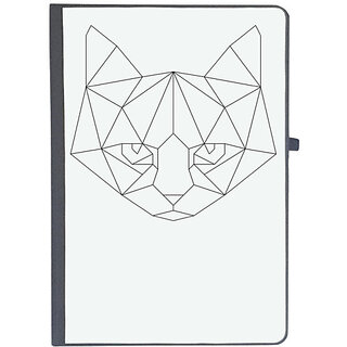                       UDNAG Ruled Notebook Diary 'Geometry | Cat Geometry', [A5 80Pages 80GSM]                                              