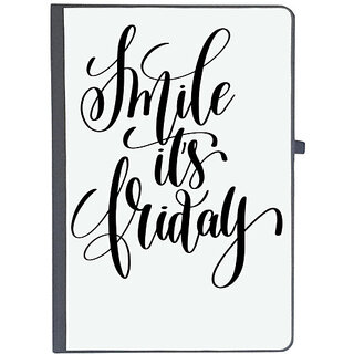                       UDNAG Ruled Notebook Diary 'Smile its friday', [A5 80Pages 80GSM]                                              