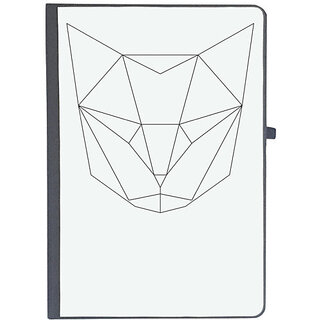                       UDNAG Ruled Notebook Diary 'Geometry | Cat Head Geometry', [A5 80Pages 80GSM]                                              