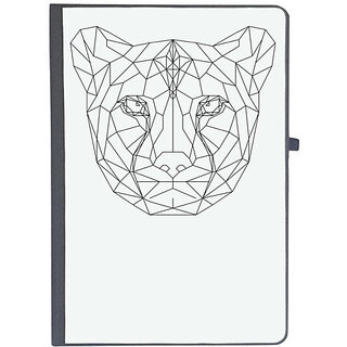                       UDNAG Ruled Notebook Diary 'Geometry | Cheetah Head Geometry', [A5 80Pages 80GSM]                                              