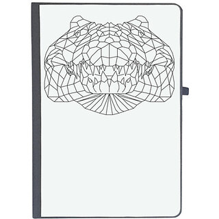                       UDNAG Ruled Notebook Diary 'Geometry | Crocodile Head Geometry', [A5 80Pages 80GSM]                                              
