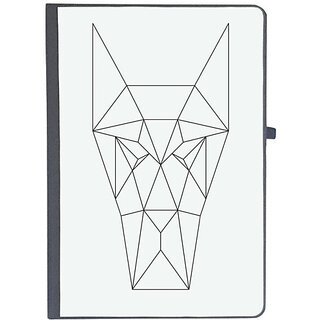                       UDNAG Ruled Notebook Diary 'Geometry | Dog Head Geometry', [A5 80Pages 80GSM]                                              
