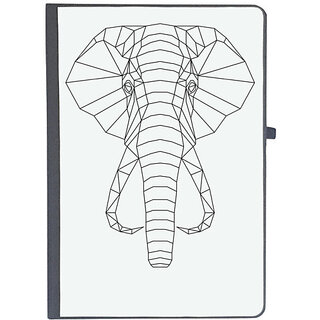                      UDNAG Ruled Notebook Diary 'Geometry | ELephant Head Geometry', [A5 80Pages 80GSM]                                              