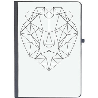                       UDNAG Ruled Notebook Diary 'Geometry | Lion Head Geometry', [A5 80Pages 80GSM]                                              