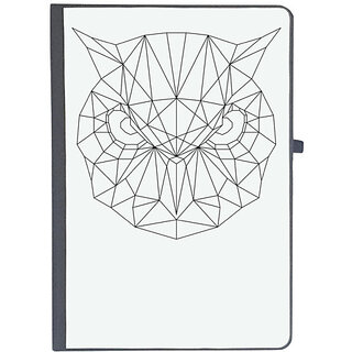                       UDNAG Ruled Notebook Diary 'Geometry | Owl Head Geometry', [A5 80Pages 80GSM]                                              