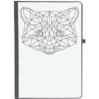                       UDNAG Ruled Notebook Diary 'Geometry | Raccoon Head Geometry', [A5 80Pages 80GSM]                                              
