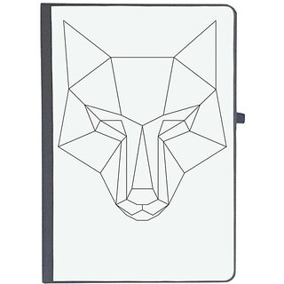                       UDNAG Ruled Notebook Diary 'Geometry | Wolf Head Geometry', [A5 80Pages 80GSM]                                              