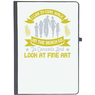                       UDNAG Ruled Notebook Diary 'Walking | I like to cook walk on the beach', [A5 80Pages 80GSM]                                              