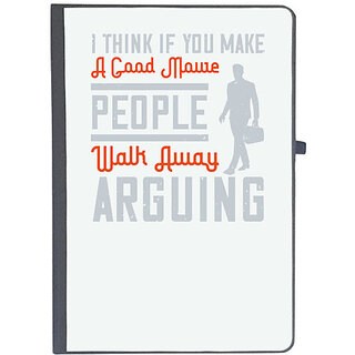                       UDNAG Ruled Notebook Diary 'Walking | I thing if you make a good meme people walk away', [A5 80Pages 80GSM]                                              