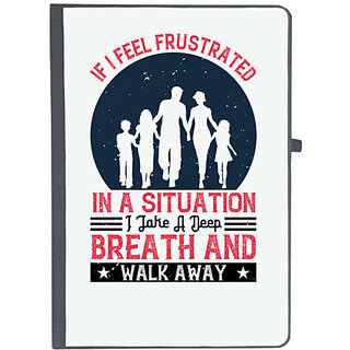                       UDNAG Ruled Notebook Diary 'Walking | I feel frustrated in a situation', [A5 80Pages 80GSM]                                              