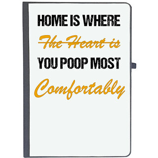                       UDNAG Ruled Notebook Diary 'Sweet Home | The Home is where you poop most comfortably', [A5 80Pages 80GSM]                                              