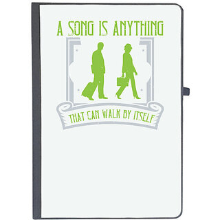                       UDNAG Ruled Notebook Diary 'Walking | A song is anything that can walk by itself', [A5 80Pages 80GSM]                                              