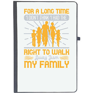                       UDNAG Ruled Notebook Diary 'Walking | For a long time i did not think i had the right walk', [A5 80Pages 80GSM]                                              