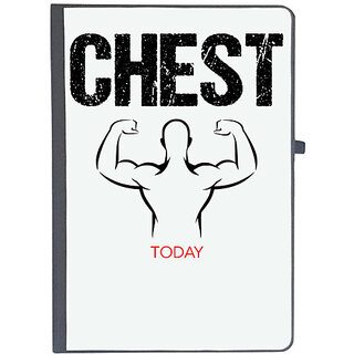                       UDNAG Ruled Notebook Diary 'Gym | Chest today', [A5 80Pages 80GSM]                                              