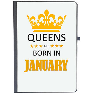                       UDNAG Ruled Notebook Diary 'Birthday | Queens are born in January', [A5 80Pages 80GSM]                                              