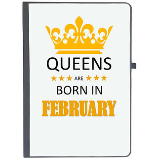                       UDNAG Ruled Notebook Diary 'Birthday | Queens are born in February', [A5 80Pages 80GSM]                                              