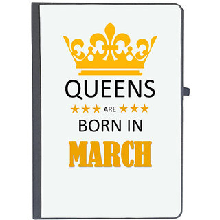                       UDNAG Ruled Notebook Diary 'Birthday | Queens are born in March', [A5 80Pages 80GSM]                                              