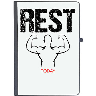                       UDNAG Ruled Notebook Diary 'Gym | Rest', [A5 80Pages 80GSM]                                              