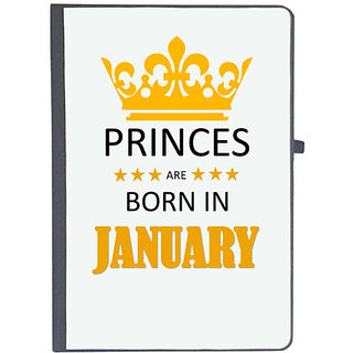                       UDNAG Ruled Notebook Diary 'Birthday | Princes are born in January', [A5 80Pages 80GSM]                                              