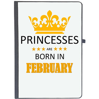                       UDNAG Ruled Notebook Diary 'Birthday | Princesses are born in February', [A5 80Pages 80GSM]                                              