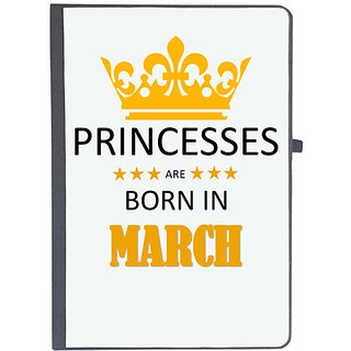                       UDNAG Ruled Notebook Diary 'Birthday | Princesses are born in March', [A5 80Pages 80GSM]                                              