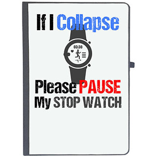                       UDNAG Ruled Notebook Diary 'If i collapse please pause my stopwatch', [A5 80Pages 80GSM]                                              