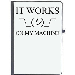                       UDNAG Ruled Notebook Diary 'Coder | It works on my machine', [A5 80Pages 80GSM]                                              