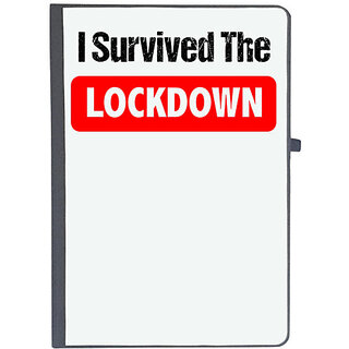                       UDNAG Ruled Notebook Diary 'Corona | I servived the lockdown', [A5 80Pages 80GSM]                                              