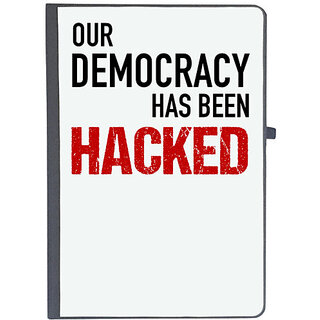                       UDNAG Ruled Notebook Diary 'Coder | Our democracy has been hacked', [A5 80Pages 80GSM]                                              