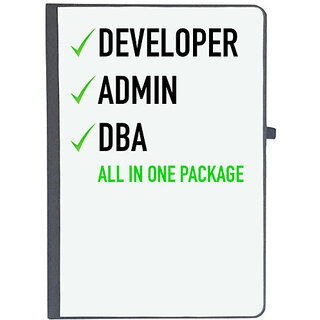                       UDNAG Ruled Notebook Diary 'Coder | Developer Admin DBA all in one package', [A5 80Pages 80GSM]                                              