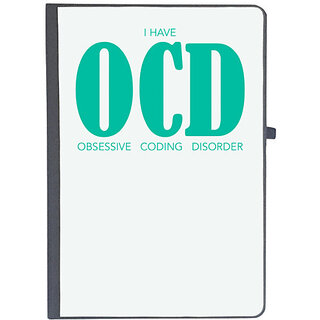                       UDNAG Ruled Notebook Diary 'Coder | I have OCD obsessive coding disorder', [A5 80Pages 80GSM]                                              