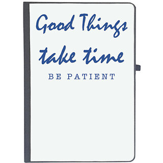                      UDNAG Ruled Notebook Diary 'Good things take time', [A5 80Pages 80GSM]                                              