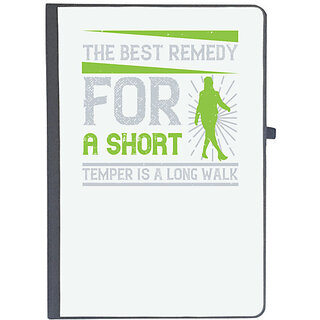                       UDNAG Ruled Notebook Diary 'Walking | The best remedy for a short temper', [A5 80Pages 80GSM]                                              