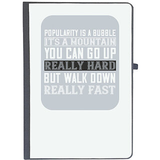                       UDNAG Ruled Notebook Diary 'Walking | Popularity is a bubble', [A5 80Pages 80GSM]                                              