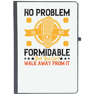                       UDNAG Ruled Notebook Diary 'Walking | No problem is so formidable', [A5 80Pages 80GSM]                                              