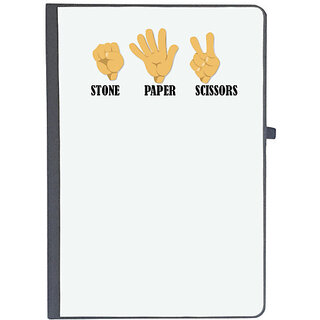                       UDNAG Ruled Notebook Diary 'Stone Paper Scissor', [A5 80Pages 80GSM]                                              