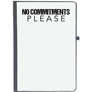                      UDNAG Ruled Notebook Diary 'No Commitments Please', [A5 80Pages 80GSM]                                              