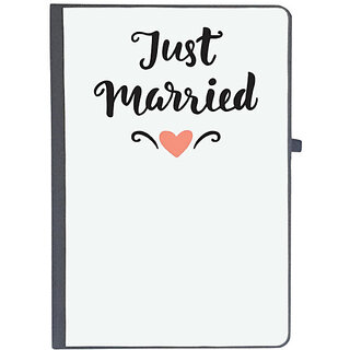                       UDNAG Ruled Notebook Diary 'Couple pink | Just Married', [A5 80Pages 80GSM]                                              