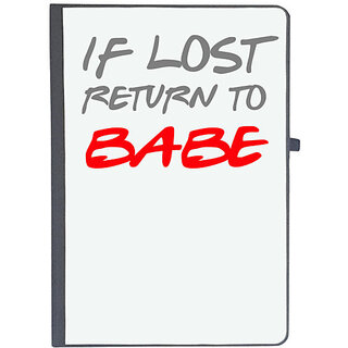                       UDNAG Ruled Notebook Diary 'Couple | If lost return to Babe', [A5 80Pages 80GSM]                                              