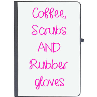                       UDNAG Ruled Notebook Diary 'Nurse | Coffee scrubs and rubber gloves', [A5 80Pages 80GSM]                                              