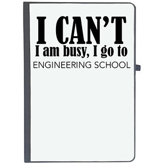                       UDNAG Ruled Notebook Diary 'Engineer | I cant i am busy, i go to engineering school', [A5 80Pages 80GSM]                                              