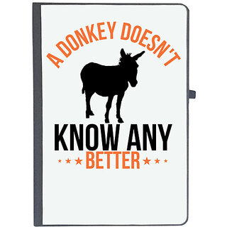                       UDNAG Ruled Notebook Diary 'Donkey | a donkey doesn't know any better', [A5 80Pages 80GSM]                                              