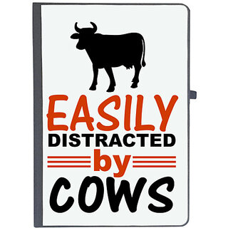                       UDNAG Ruled Notebook Diary 'Cows | easily distracted by cows', [A5 80Pages 80GSM]                                              